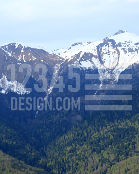 Snow-capped peaks of the Caucasus Mountains