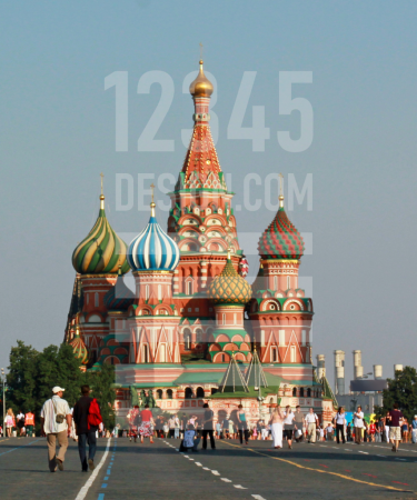 St Basils Cathedral in Red Square in Summer